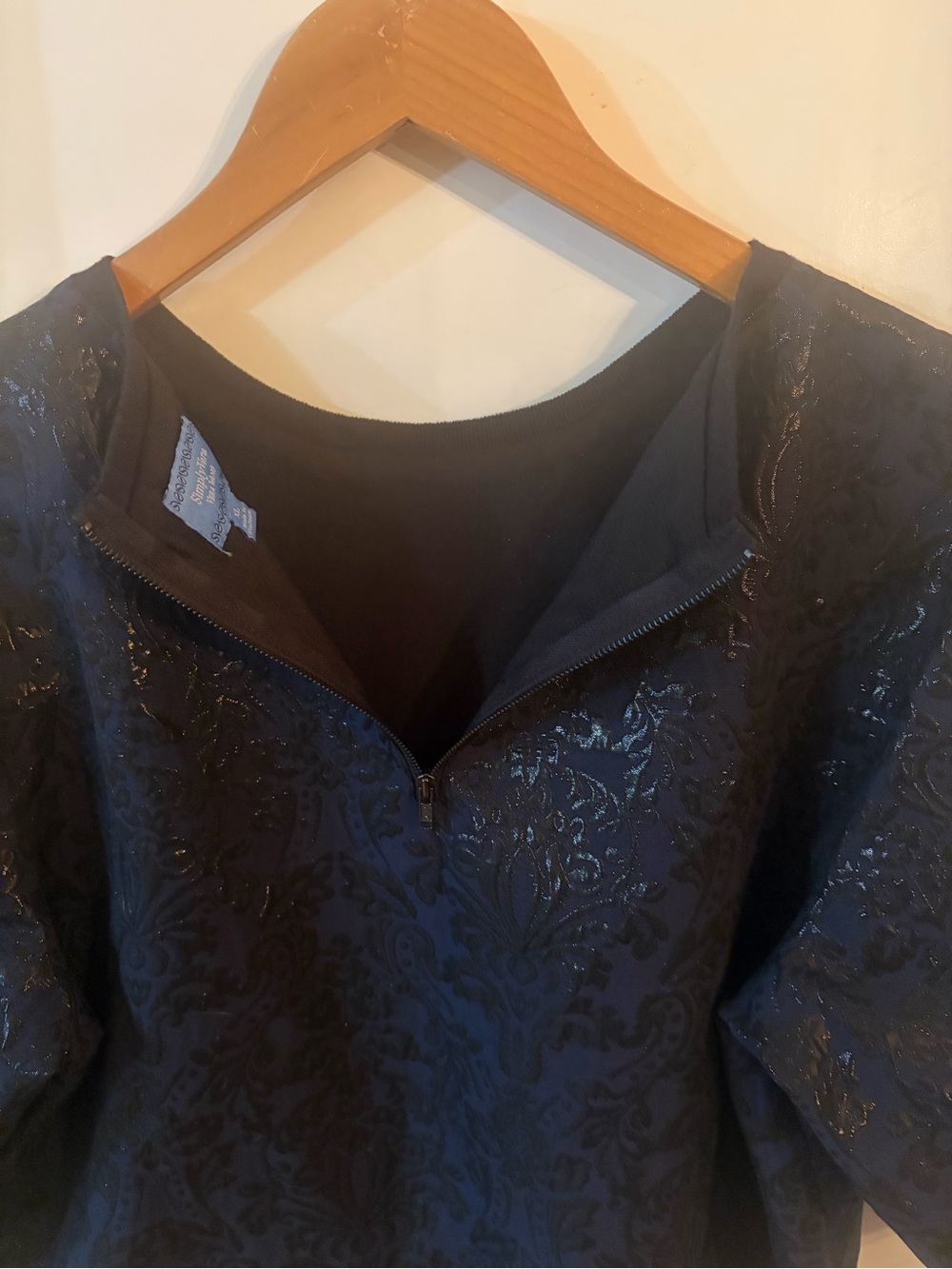 Simply Vera Vera Wang Black Women's Zip Cardigan
